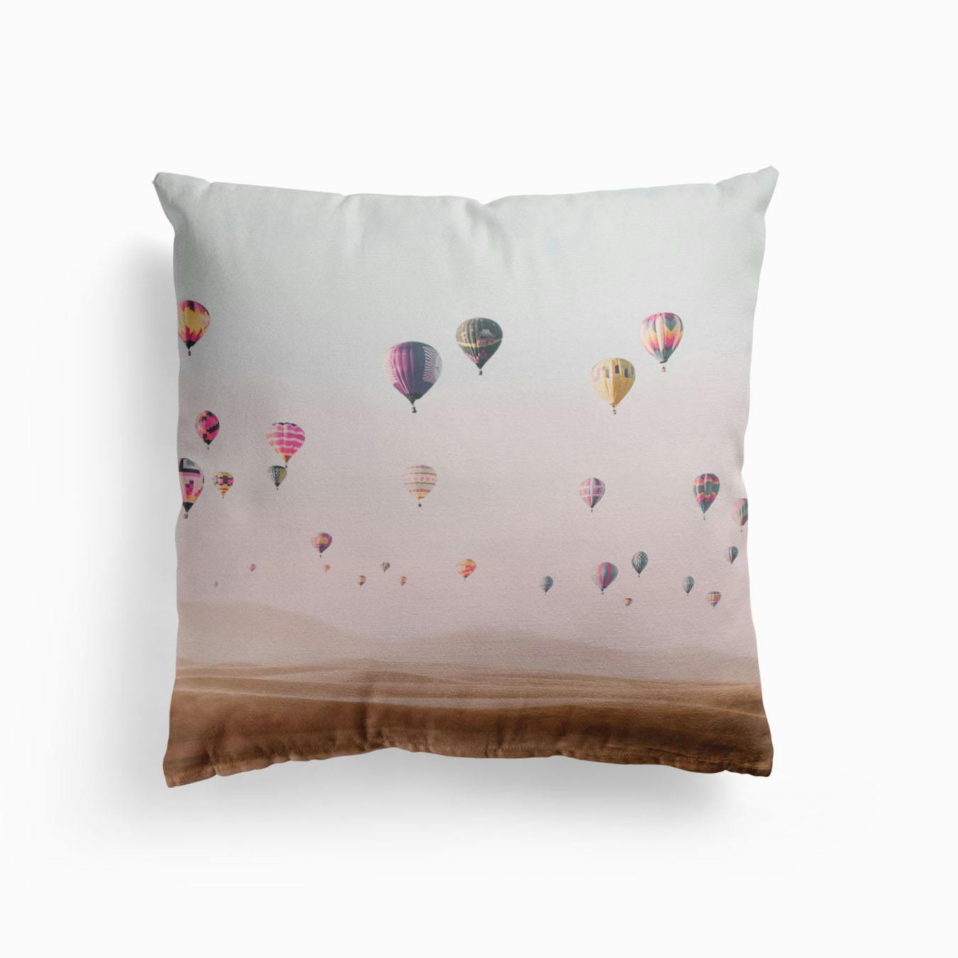 Floral Giraffe Blow Gum Cushion by Pink Gum Faux Suede Square Pillow Case